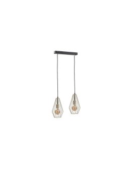 Lampa wisząca loftowa 2xE27 GEO GOLD