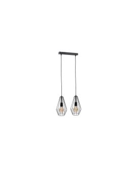 Lampa wisząca loftowa 2xE27 LEX BLACK
