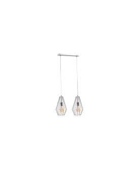 Lampa wisząca loftowa 2xE27 LEX SILVER