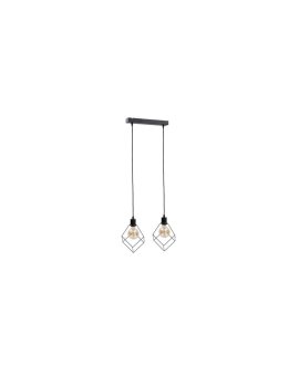 Lampa wisząca loftowa 2xE27 RUBEN BLACK