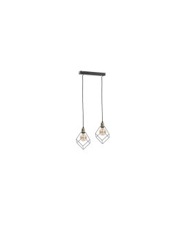Lampa wisząca loftowa 2xE27 RUBEN GOLD