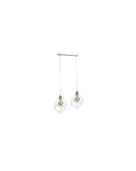 Lampa wisząca loftowa 2xE27 RUBEN SILVER