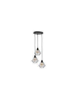 Lampa wisząca loftowa 3x E27 FOSKAL BLACK