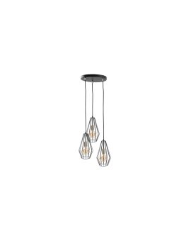 Lampa wisząca loftowa 3x E27 LEX GOLD