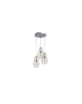 Lampa wisząca loftowa 3x E27 LEX SILVER