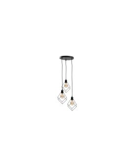 Lampa wisząca loftowa 3x E27 RUBEN BLACK