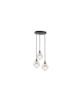 Lampa wisząca loftowa 3x E27 RUBEN GOLD