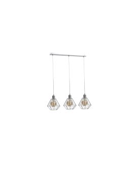 Lampa wisząca loftowa 3xE27 FOSKAL SILVER