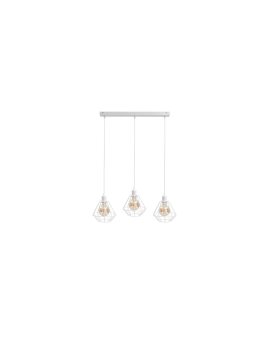Lampa wisząca loftowa 3xE27 FOSKAL WHITE