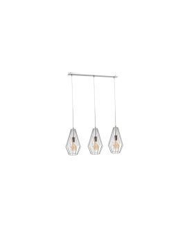 Lampa wisząca loftowa 3xE27 LEX SILVER