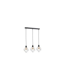 Lampa wisząca loftowa 3xE27 RUBEN BLACK