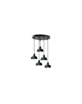 Lampa wisząca nowoczesna 5xE27 HEBE BLACK