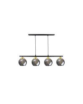 Lampa wisząca nowoczesna 4xE27 MINOR BLACK/GOLD LONG