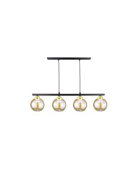 Lampa wisząca nowoczesna 4xE27 AMARUS BLACK/GOLD LONG