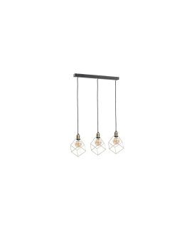 Lampa wisząca loftowa 3xE27 TAHO GOLD