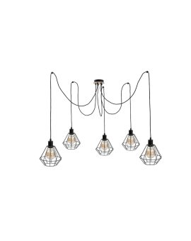 Lampa wisząca loftowa 5xE27 ATWOOD