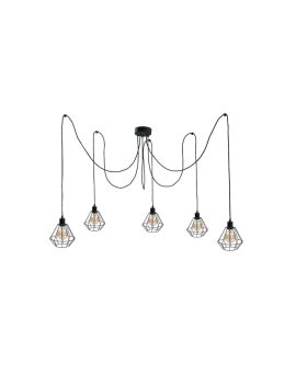 Lampa wisząca loftowa 5xE27 FOSKAL BLACK