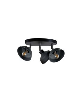 Spot nowoczesny 3x E27 FAUN BLACK