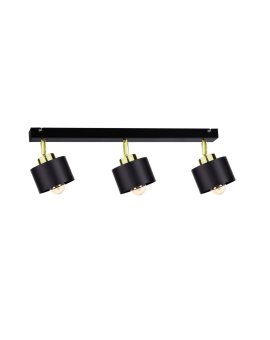Spot nowoczesny 3xE27 SIMPLY BLACK/GOLD