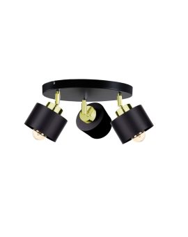 Spot nowoczesny 3x E27 SIMPLY BLACK/GOLD