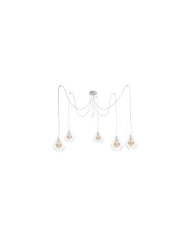 Lampa wisząca loftowa 5xE27 FOSKAL WHITE