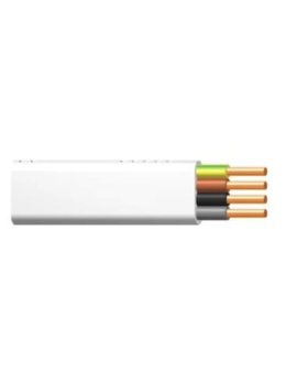 Przewód instalacyjny płaski bezhalogenowy 4x1, 5 mm² N2XH-JP B2ca kl.1 biały 0, 6/1kV ŻO RE / bębnowy /