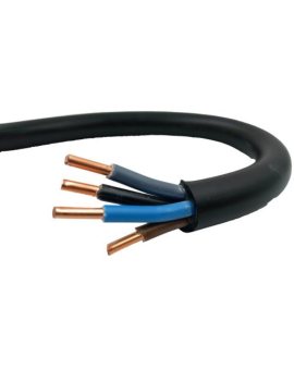 Kabel YKY 4X 10.0 ŻYŁA niebieska RE czarny ziemny drut 0.6/1KV max 60m