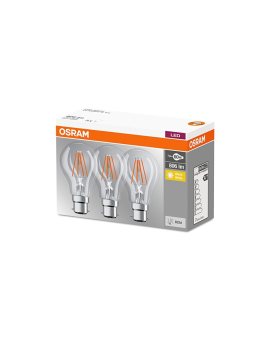 3PAK Żarówka LED B22d A60 7W = 60W 806lm 2700K Ciepła 360 Filament OSRAM