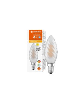Żarówka LED Świeczka E14 BW40 3,4W = 40W 470lm 4000K Neutralna 300 CRI90 Filament Mleczna Ściemnialna LEDVANCE Superior