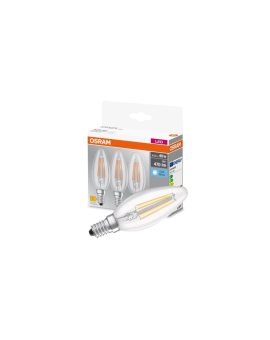 3PAK Żarówka LED E14 B40 4W = 40W 470lm 4000K Neutralna 320 Filament OSRAM Base