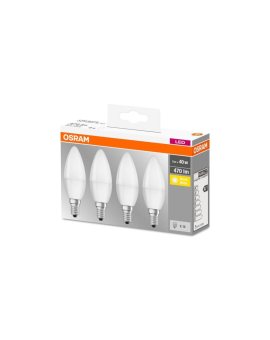 4PAK Żarówka LED E14 B35 5W = 40W 470lm 2700K Ciepła 300 OSRAM Base
