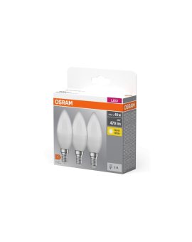 3PAK Żarówka LED E14 B37 4,9W = 40W 470lm 2700K Ciepła 200 OSRAM