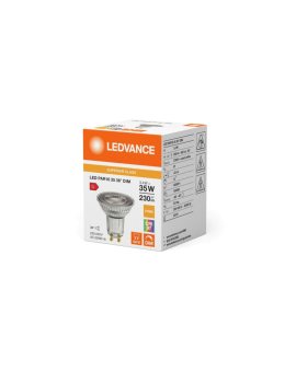 Żarówka LED PAR16 GU10 3.4W = 35W 230lm 2700K Ciepła Biała 36 ŚCIEMNIALNA LEDVANCE