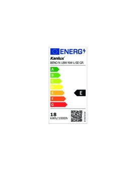 Plafoniera LED z czujnikiem ruchu BENO N 18W NW-L-SE GR 1400lm 4000K IP54 32949