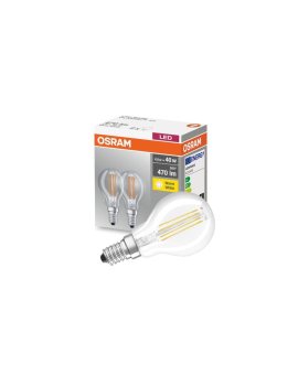 2PAK Żarówka LED E14 P45 4W = 40W 470lm 2700K Ciepła Filament OSRAM Base