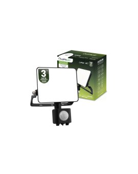 Naświetlacz LED AZZLER 20W 2400lm 4000K IP44 Halogen Zewnętrzny Lampa z Czujnikiem Ruchu Czarny LUMILED