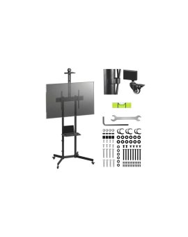 Stand / wózek do TV Maclean, półka na kamerę, na kółkach, 37-70, max. obciążenie 45kg/5kg półka, max. VESA 600x400, MC-113 B