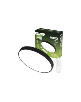 Plafon LED Lampa Sufitowa Natynkowa MILEO 48W IP44 CCT Biały Okrągły 40cm + PILOT LUMILED