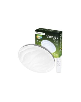 Plafon LED Lampa Sufitowa Natynkowa VIRTUS2 72W IP44 CCT Biały Okrągły 50cm + PILOT LUMILED