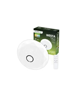 Plafon LED Lampa Sufitowa Natynkowa WESTA 72W CCT Biały Okrągły 50cm + PILOT LUMILED