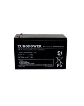 EUROPOWER Akumulator 12V EV 9Ah żywotność: 6-9 lat (o zwiększonej pojemności) terminal T1