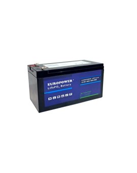 EUROPOWER Akumulator 12,8V - 8Ah LiFePO4, litowo - żelazowo - fosforanowy z BMS, praca cykliczna i buforowa, 5 lat gwarancji.