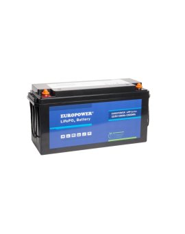EUROPOWER Akumulator 12,8V - 150Ah LiFePO4, litowo - żelazowo - fosforanowy z BMS, praca cykliczna i buforowa, 5 lat gwarancji.