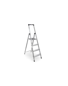 Drabina aluminiowa wys robocza 2,85m 4 stopnie po złożeniu: 45x11x160cm 3,7kg 126221