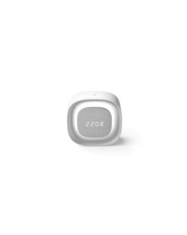 Budzik z nocną lampką LED PURE FNL-03 BJORN biały kwadratowy Forever Light