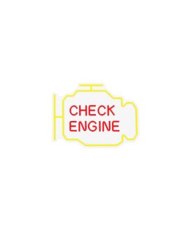 Neon PLEXI LED CHECK ENGINE żółto czerwony NNE21 Neolia