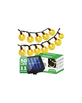 Girlanda Solarna Ogrodowa 50x LED Ozdobne Kuleczki 11.8m 3000K Ciepła GALLA2 LUMILED