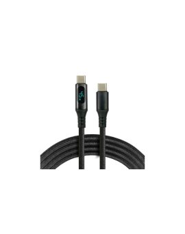 Kabel przewód USB-C PD LCD 300cm everActive CBB-3PDL Power Delivery 2.0 z obsługą szybkiego ładowania 2,25A/20V 45W