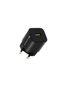 Ładowarka sieciowa everActive GaN SC-390QB z gniazdem USB QC3.0 oraz USB-C PD PPS 30W