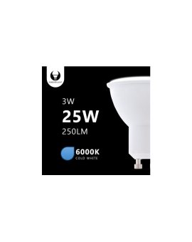 Żarówka LED GU10 3W 230V 6000K 250lm Forever Light RTV003439
